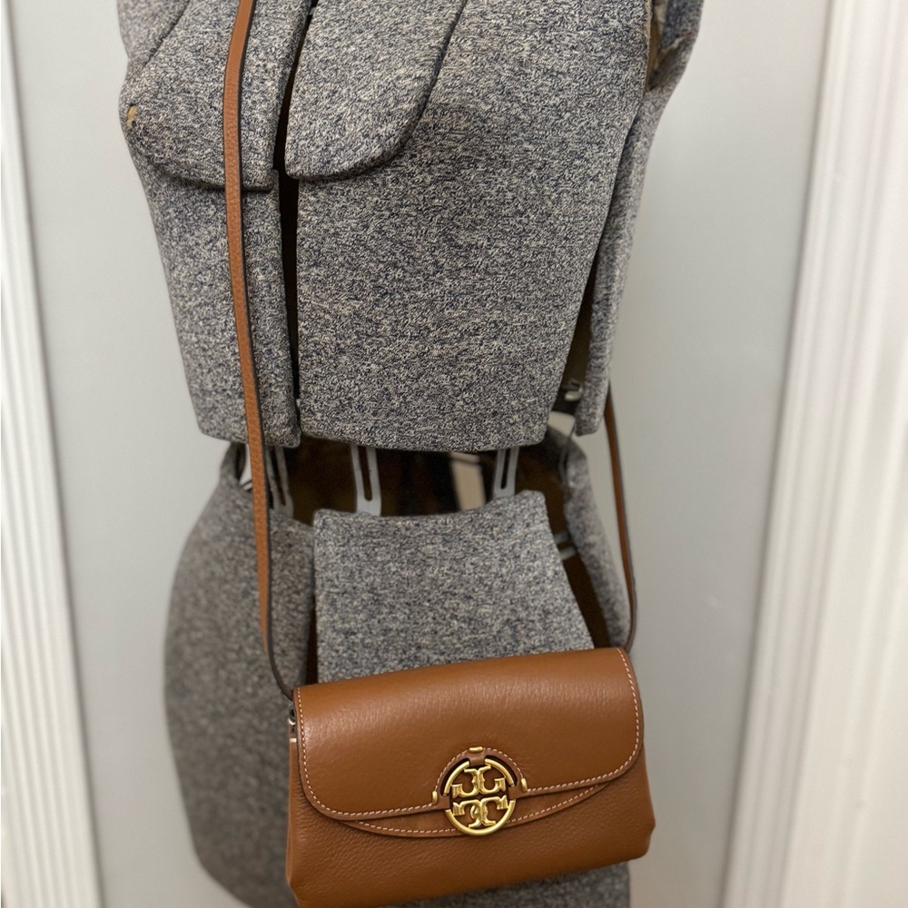 Tory Burch Tan Miller Wallet Crossbody Leather Bag retail $328 - Picture 2 of 9